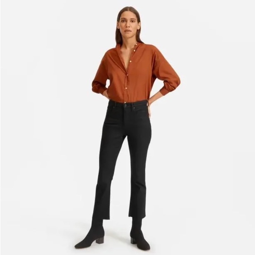 Everlane High Rise Kick Crop Jeans